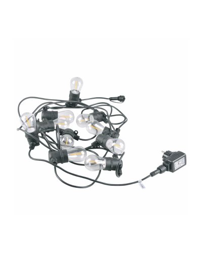 Вулична гірлянда Goldlux Party F2 E27 10x6W 2200K IP44 з лампочками 310323