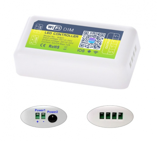 LED диммер LT WiFi WS01 12-24 V 12 А 144Вт для одноцветных лент 70031