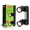 Точковий LED світильник Eurolamp для ламп GU10 30W чорний LH2-LED-GU10(black)new