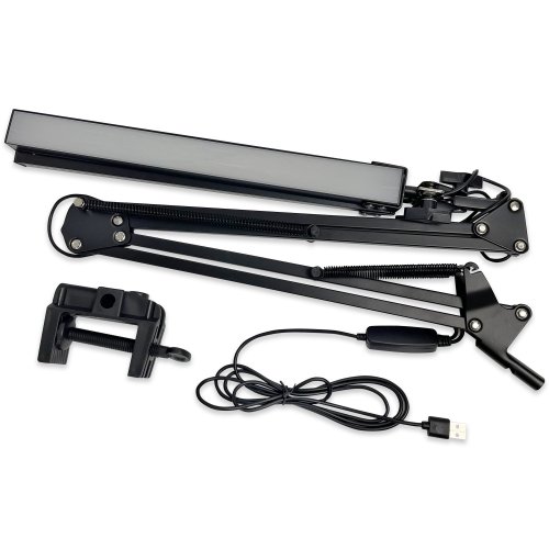 Настільна LED лампа ElectroHouse FocusPro 15Вт 3000К/4000К/6000К струбцина чорний EH-LMT-15B