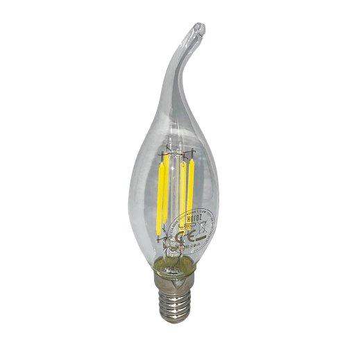 Світлодіодна LED лампа Horoz Filament свічка на вітрі FLAME- 6 6W E14 4200K 001-014-0006-030