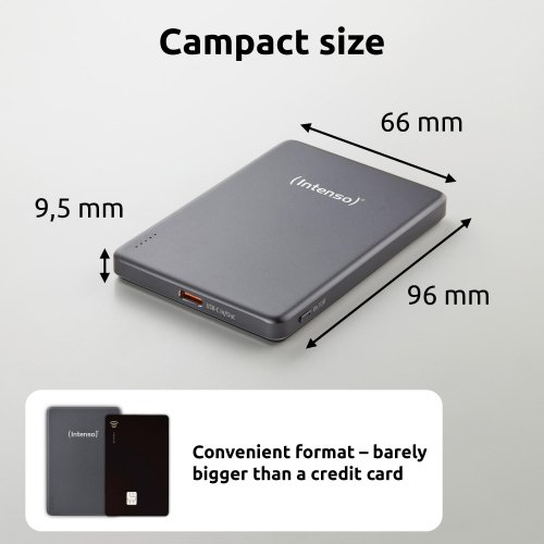 Портативний зарядний пристрій (повербанк) INTENSO 5000mAh MAG MW5000 GREY 7344024