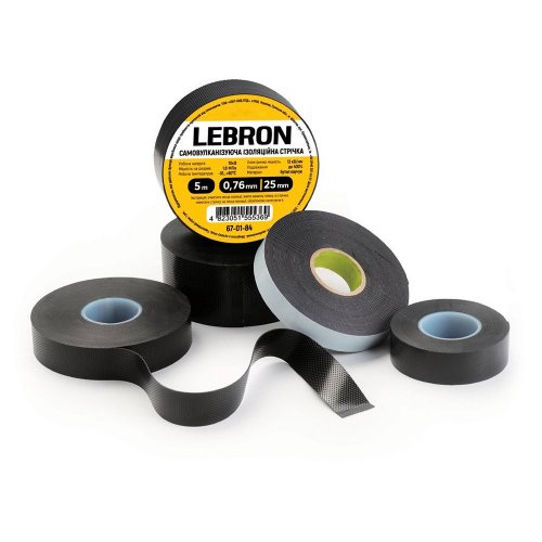 Изолента Lebron самовулканизирующаяся 25мм 5м черная 67-01-84