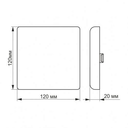 Точковий LED світильник безрамковий квадрат Videx 15W 4100K VL-DLFS-154