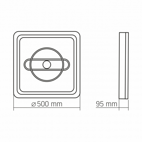 LED світильник Videx DECORA 56W 2700/4000/6000K білий VL-CLD-995-CF