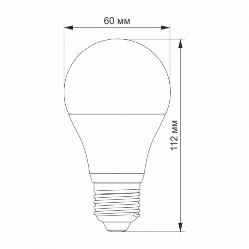 Світлодіодна лампа Videx A60e 7W E27 4100K VL-A60e-07274