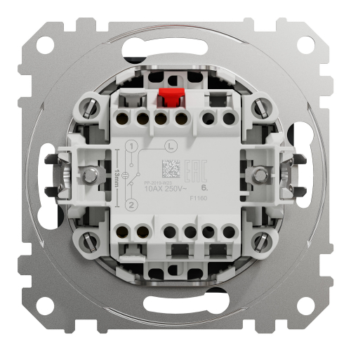 Выключатель одноклавишный Schneider Sedna Design проходной IP20 черный SDD114106