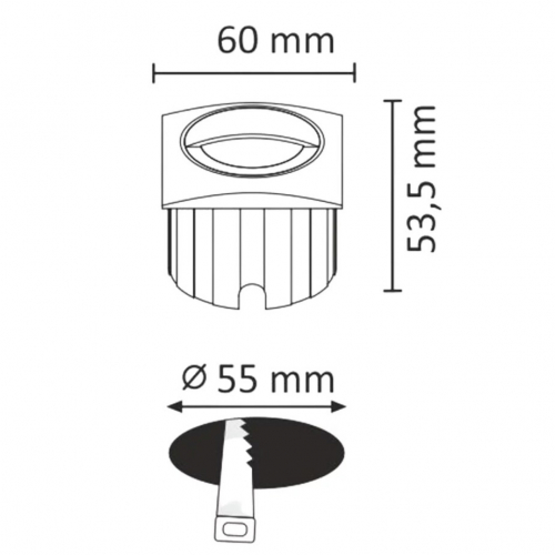 Точечный Led светильник Goldlux Q5 3W 4000К IP20 313713