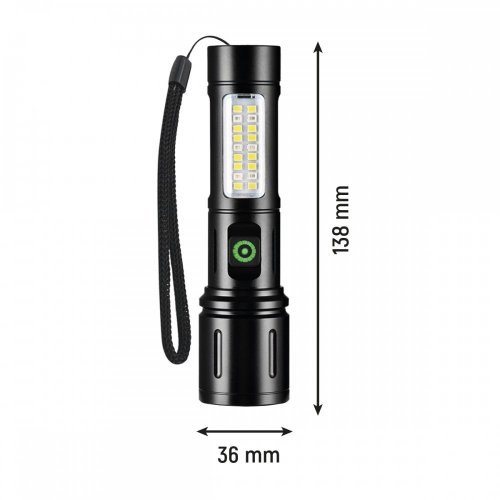 Фонарь ручной LED аккумуляторный Lebron L-HL-10679 5W 10000K USB+Type-C 15-15-43