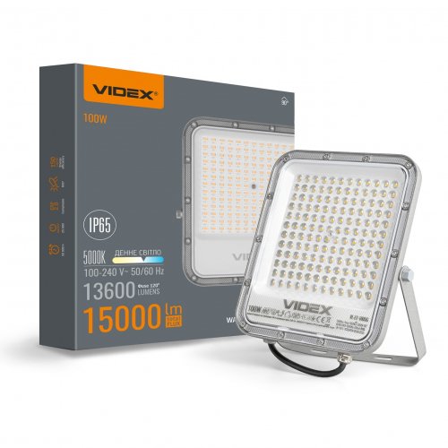 Світлодіодний LED прожектор Videx Premium F2 100W 5000К VL-F2-1005G