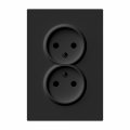 Розетка Ardero ER112-B Soft двойная без заземления черная 8642 Розетка Ardero ER112-B Soft двойная без заземления черная 8642