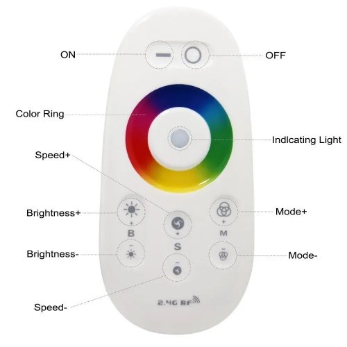 Контроллер Prolum RGB Радио RF 12-24V 18А Full-TOUCH с пультом 402041