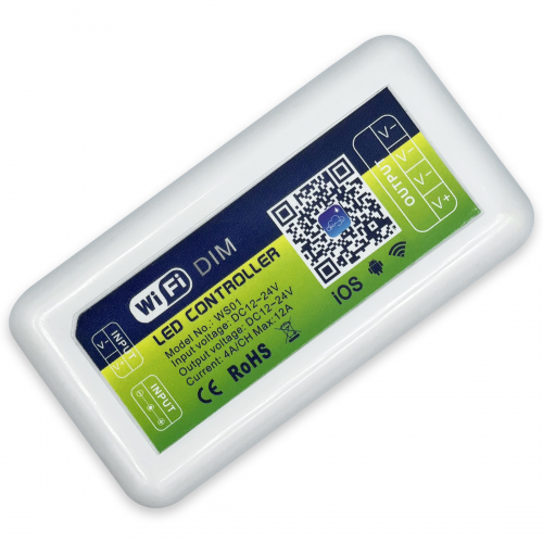 LED диммер LT WiFi WS01 12-24 V 12 А 144Вт для одноколірних стрічок 70031