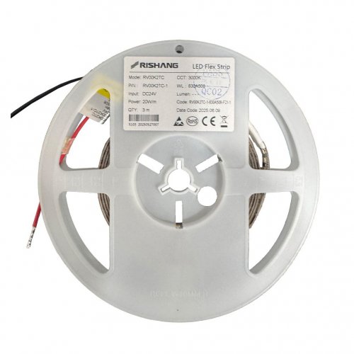 LED стрічка Rishang SMD2835 192шт/м 20W/м IP20 24V 3000K RV00K2TC-1 21953