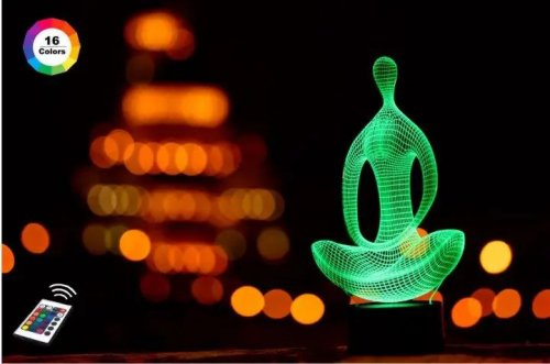 3D светильник "Медитация" с пультом+адаптер+батарейки (3ААА) 03-006