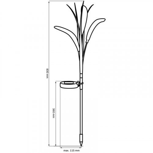 LED светильник садово-парковый Goldlux Flora на солнечной батарее 3000K IP44 329431