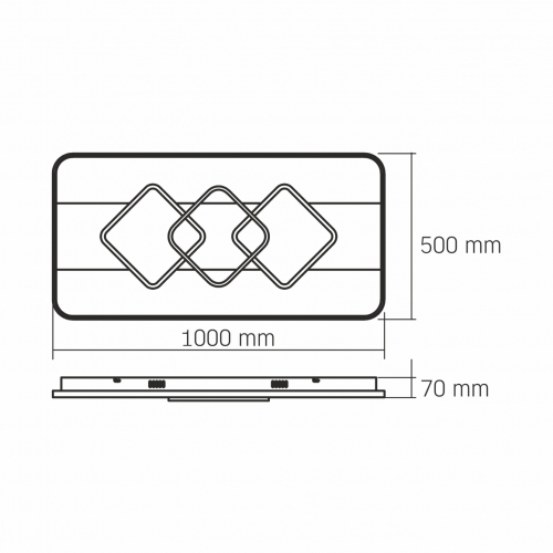 LED світильник Videx DECORA 80W 2700/4000/6000K VL-CLD-998-TT