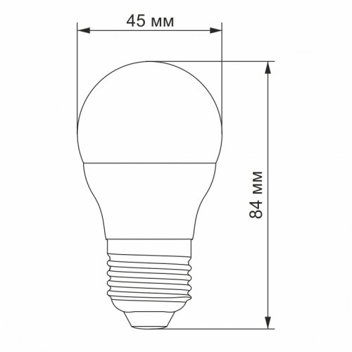 LED лампа Titanum G45 6W E27 4100K TLG4506274