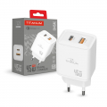 Сетевое зарядное устройство Titanum CH45AC 45W USB-A+USB-C TA-CH45AC-W