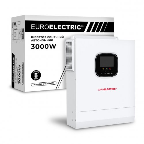 Перетворювач напруги інвертор Euroelectric гібридний 140А 3000Вт Inverter-3000W(S)