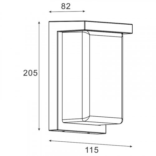 Вуличний LED світильник Zuma Line Alba 12W 4000K IP65 бра SJ19106-S