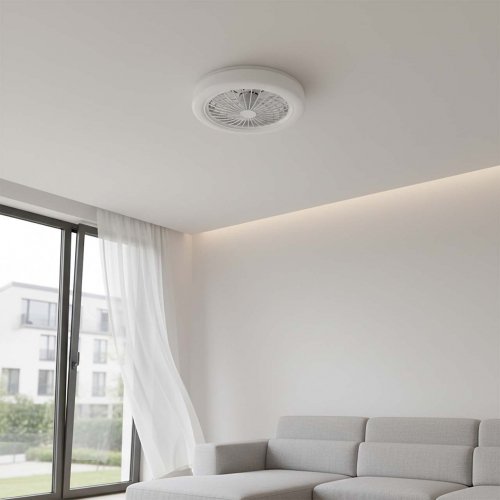 LED светильник накладной Goldlux Zambia с пультом 24W 3000K/4000K/6500K RGB с вентилятором белый 341310