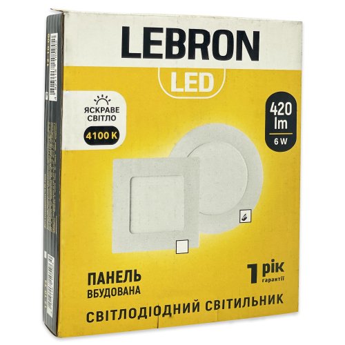 LED cветильник Lebron L-PR-641 6W 4100К круг 12-10-06