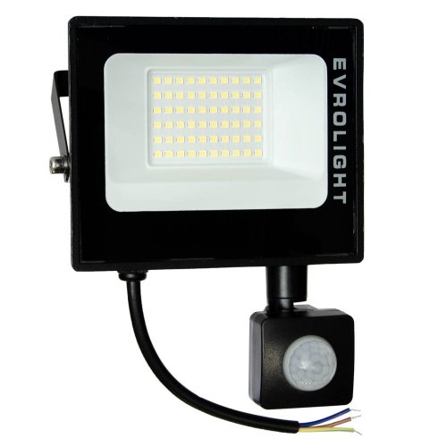 LED прожектор с датчиком движения EVROLIGHT FM-01D-30 30W 6400K IP65 000057052