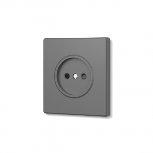 Розетка Videx Nota одинарная без заземления серый графит VF-NT-SK1-GR