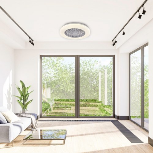 LED светильник накладной Goldlux LIBYA 48W 3000K-6500К IP20 с вентилятором белый 325792