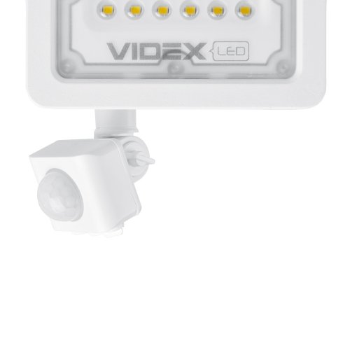 Світлодіодний LED прожектор Videx F2e 10W 5000К з датчиком руху і освітленості VL-F2e105W-S