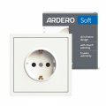 Розетка Ardero ER121-W одинарна з заземленням біла 8629 Розетка Ardero ER121-W одинарна з заземленням біла 8629