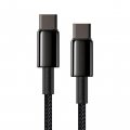 Кабель соединительный зарядный Baseus Tungsten Gold Type-C to Type-C 100W 1м черный bas-100 Кабель соединительный зарядный Baseus Tungsten Gold Type-C to Type-C 100W 1м черный bas-100