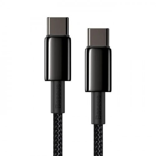 Кабель соединительный зарядный Baseus Tungsten Gold Type-C to Type-C 100W 1м черный bas-100