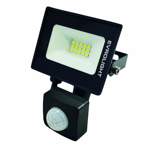 Світлодіодний LED прожектор з датчиком руху EVROLIGHT FM-01D-10 10W 6400K IP65 000057039