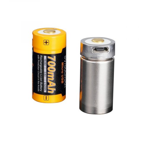 Аккумулятор Fenix 16340 800mAh micro usb зарядка ARB-L16-700U