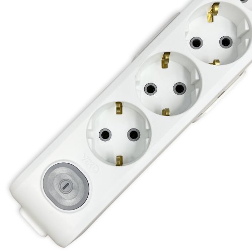 Колодка 5 гнізд із заземленням та кнопкою Viko Multi-le 90118500