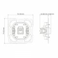 Розетка Ardero ER151PC-G Soft одинарна комп'ютерна сіра 8656 Розетка Ardero ER151PC-G Soft одинарна комп'ютерна сіра 8656