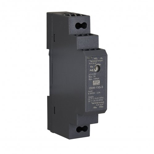 Ізольований DC/DC-перетворювач Mean Well на DIN-рейку 15W 3A 5V DDR-15G-5