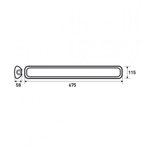 LED світильник Eurolamp лінійний 18W 4000К 600мм LED-FX(0.6)-18/4(S)