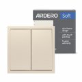 Выключатель Ardero EV132-C Soft двухклавишный перекрестный шампань 8728