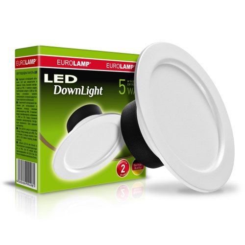 LED светильник Downlight Eurolamp 5W 3000K LED-DLR-5/3(Е)