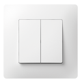 Кнопка-выключатель Plank 2кл без фиксации белая PLK0421031