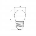 Мультипак "1+1" Eurolamp світлодіодна лампа філамент G45 5W E27 4000K (deco) MLP-LED-G45-05274(Amber)
