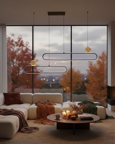 LED світильник підвісний Goldlux Florentyna 48W 4000K чорний 333889