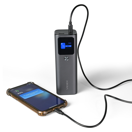Портативний зарядний пристрій (повербанк) Videx 30000mAh 162W +Display VPB-316-G