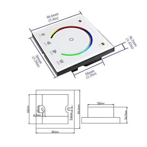 Контроллер LT RGB TM04 16А 12-24V 192W для светодиодной ленты 71006