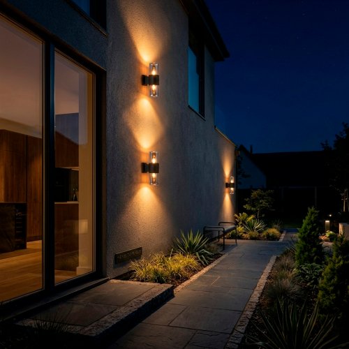 Уличный светильник Eurolamp DECO R 2xЕ27 IP54 черный BRA-2xE27(DECO)R