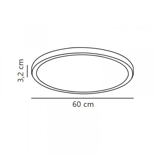 LED світильник накладний Nordlux Oja 28W 2700K IP20 коло чорний 50066103