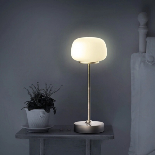 Настольная LED лампа Goldlux Rimini 1.8W аккумуляторная 2700K IP20 USB золото 329851